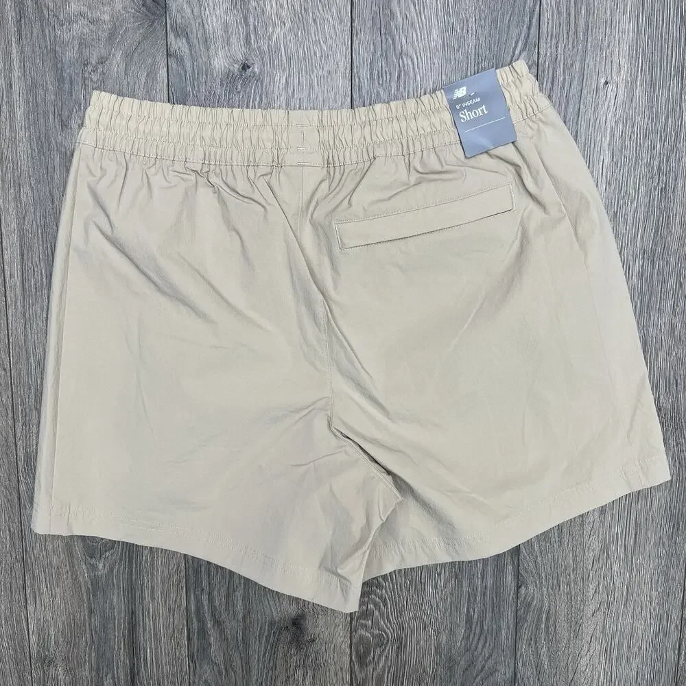 New Balance Shorts Sz Large Mens Light Brown Woven 5